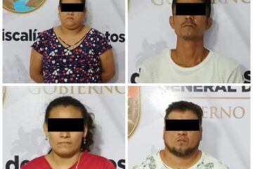 En cateo a dos inmuebles en Tuxtla Gutiérrez FGE detiene a cuatro personas.