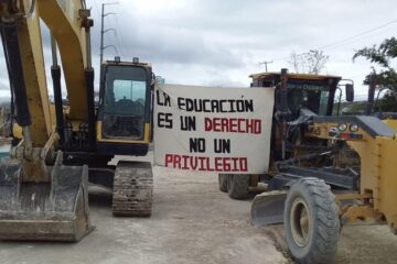 Normalistas frenan la obra del Paso a Desnivel del Libramiento Norte