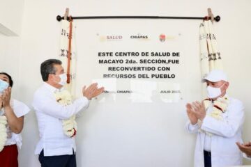 En Reforma, beneficia Rutilio Escandón con Centros de Salud a las comunidades Macayo 2ª y 3ª sección