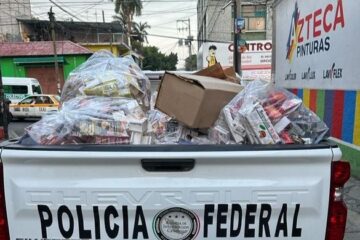 En cateo FGR asegura más de una tonelada de producto apócrifo en el centro de Tuxtla Gutiérrez