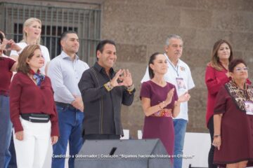 Acompaña Eduardo Ramírez a Claudia Sheinbaum en su cierre de campaña