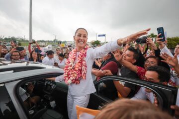 El sureste recibe con música, porras y entusiasmo a Claudia Sheinbaum Pardo, presidenta electa en Veracruz