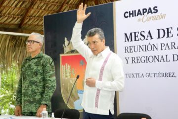 Todas las autoridades están atentas para proteger a la población ante lluvias en Chiapas: Rutilio Escandón