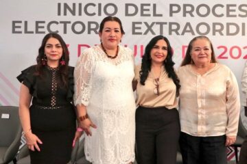 Atestiguan magistraturas del TEECH acto cívico de inicio del Proceso Electoral Local Extraordinario 2024