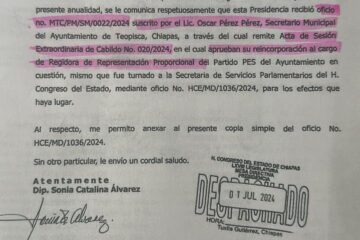 Alcaldesa de Teopisca es denunciada por Violencia Política