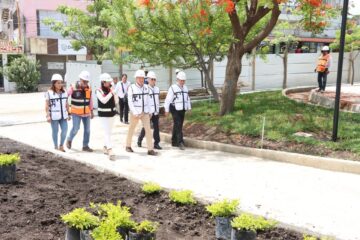 Constata REC avances en la reconstrucción del Parque Morelos Bicentenario de Tuxtla Gutiérrez