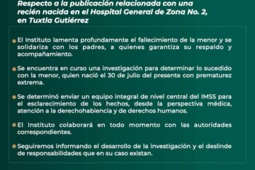 IMSS reconoce haber entregado como muerta a una bebé con signos vitales