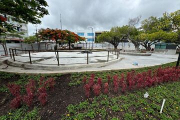 Remodelación del Parque Morelos Bicentenario; registra avance de aproximadamente 80 %