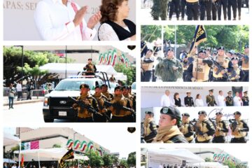 FGE presente en el desfile cívico-militar conmemorativo al 214 Aniversario de la Independencia de México