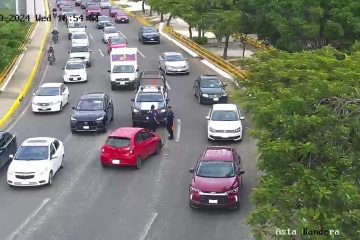 Tráfico lento en Libramiento Norte por accidente de automóvil