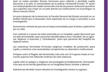 Denuncia a comandante por violación y ahora es amenazada