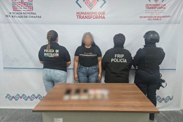 SSP y FGE detienen a mujer con droga en Tuxtla Gutiérrez