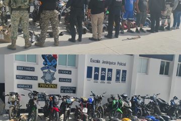 SSP y FGE, detienen a dos masculinos con motocicletas con reporte de robo en Ocosingo