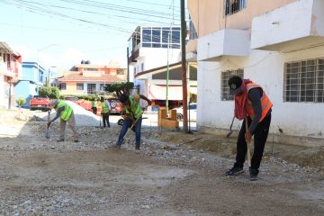 Constata Angel Torres avance de pavimentación en Colonia Nueva Reforma