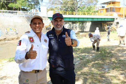 Supervisa Angel Torres acciones de limpieza y desazolve del río Sabinal y afluentes